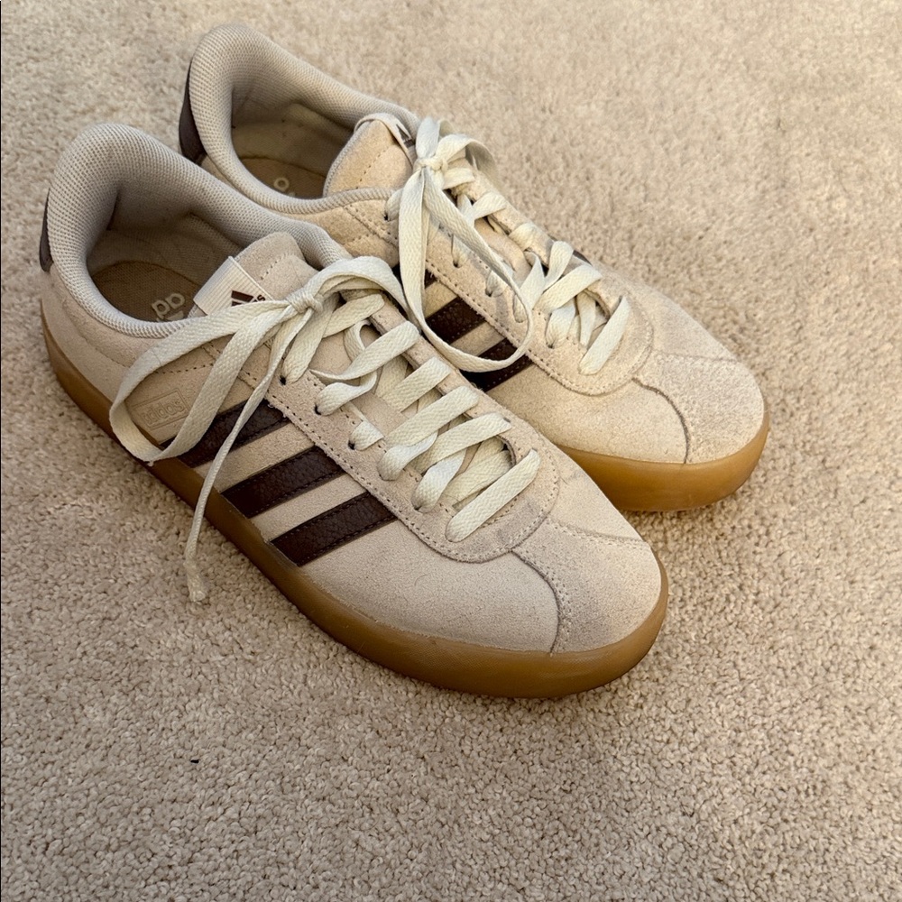 Adidas Cream and Brown Casual Sneakers